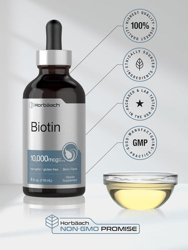 Biotin Drops 10000mcg | 4oz Liquid