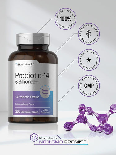 Probiotics 6 Billion CFUs per serving | 200 Tablets