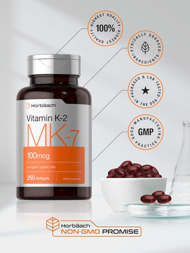 Vitamin K-2 MK7 100mcg | 250 Softgels