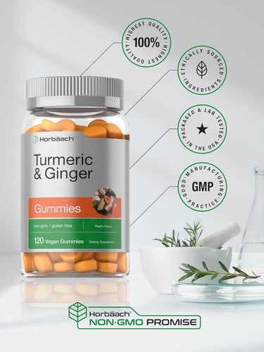 Turmeric Curcumin with Ginger | 120 Gummies