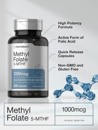 Methyl Folate 1000mcg | 200 Capsules