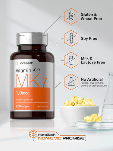 Vitamin K-2 MK7 100mcg | 250 Softgels