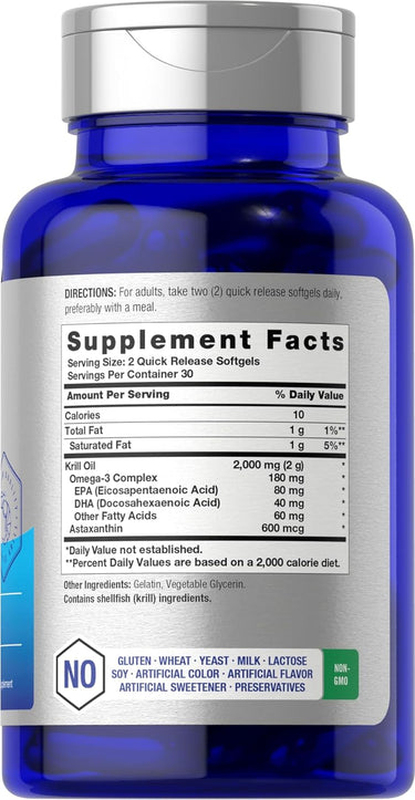 Krill Oil 2000mg per serving | 60 Softgels