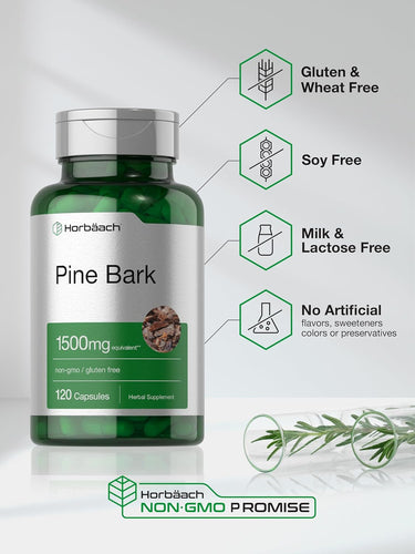 Pine Bark Extract 1500mg | 120 Capsules