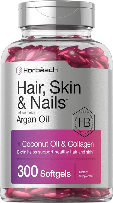 Hair Skin and Nails Vitamins | 300 Softgels