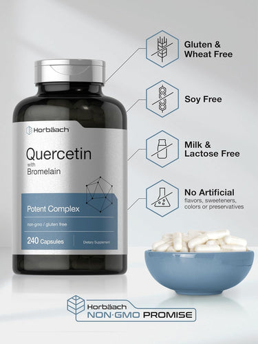 Quercetin with Bromelain | 240 Capsules