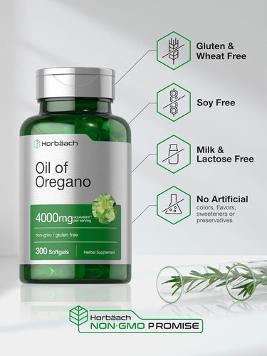 Oregano Oil 4000mg | 300 Softgel