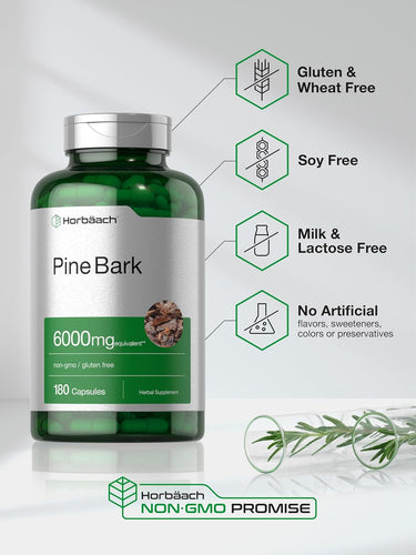 Pine Bark Extract 6000mg | 180 Capsules