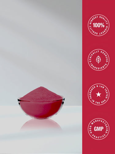 View 7 Infographic stating 100% highest quality, ethically sourced ingredients, packaged and lab tested in the USA, GMP certified.