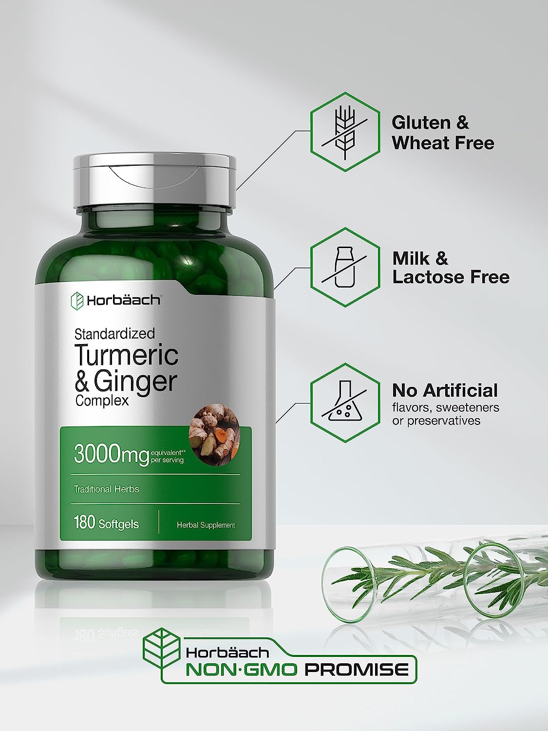 Turmeric and Ginger with Black Pepper 3000mg | 180 Softgels