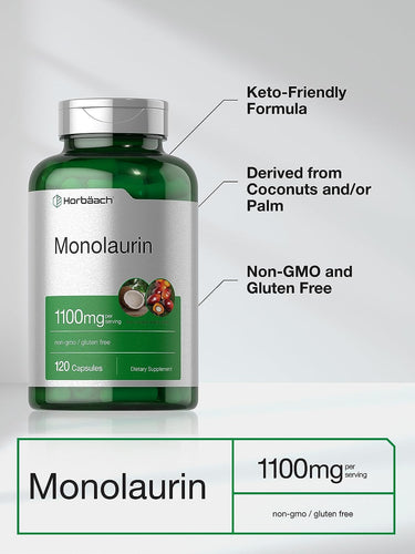 Monolaurin Capsules 1100mg | 120 Count
