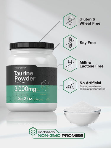 Taurine Powder 3000mg | 2.2 lbs | Unflavored