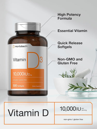 Vitamin D 10000 IU | 500 Softgels