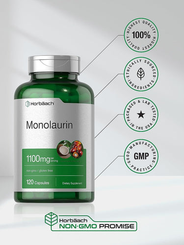 Monolaurin 1100mg | 120 Capsules