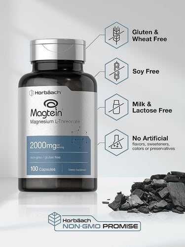 Magnesium L-Threonate 2000mg | 100 Capsules