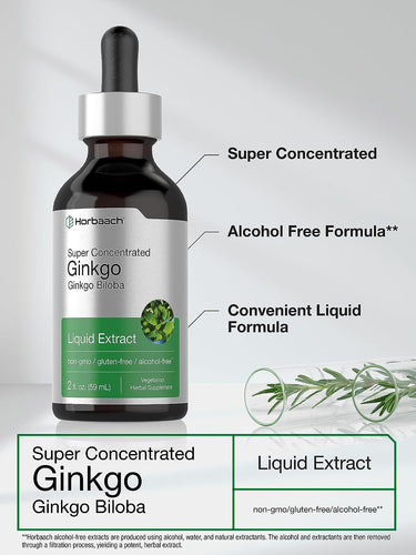 Ginkgo Biloba Leaf Extract | 2oz Liquid