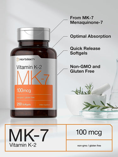 Vitamin K2 MK7 100mcg | 250 Softgels