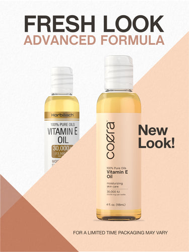 View 15 Graphic stating FRESH LOOK ADVANCED FORMULA, New Look! with old Horbaach Vitamin E Oil and new Coera Vitamin E Oil packaging. FOR A LIMITED TIME PACKAGING MAY VARY.