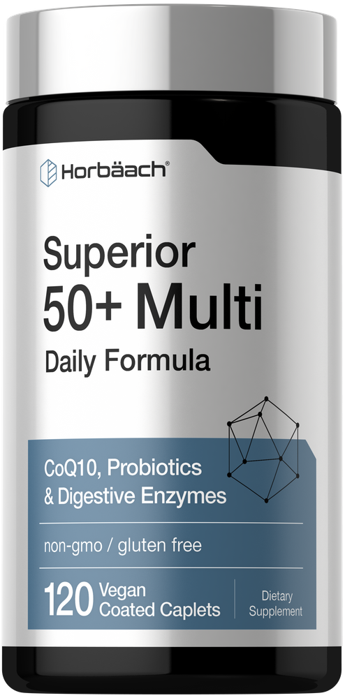 Multivitamin for Men and Women Over 50 | 120 Vegan Caplets