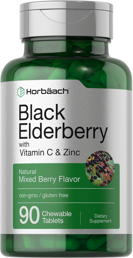 Sambucus Elderberry, Vitamin C and Zinc | 90 Chewable Tablets