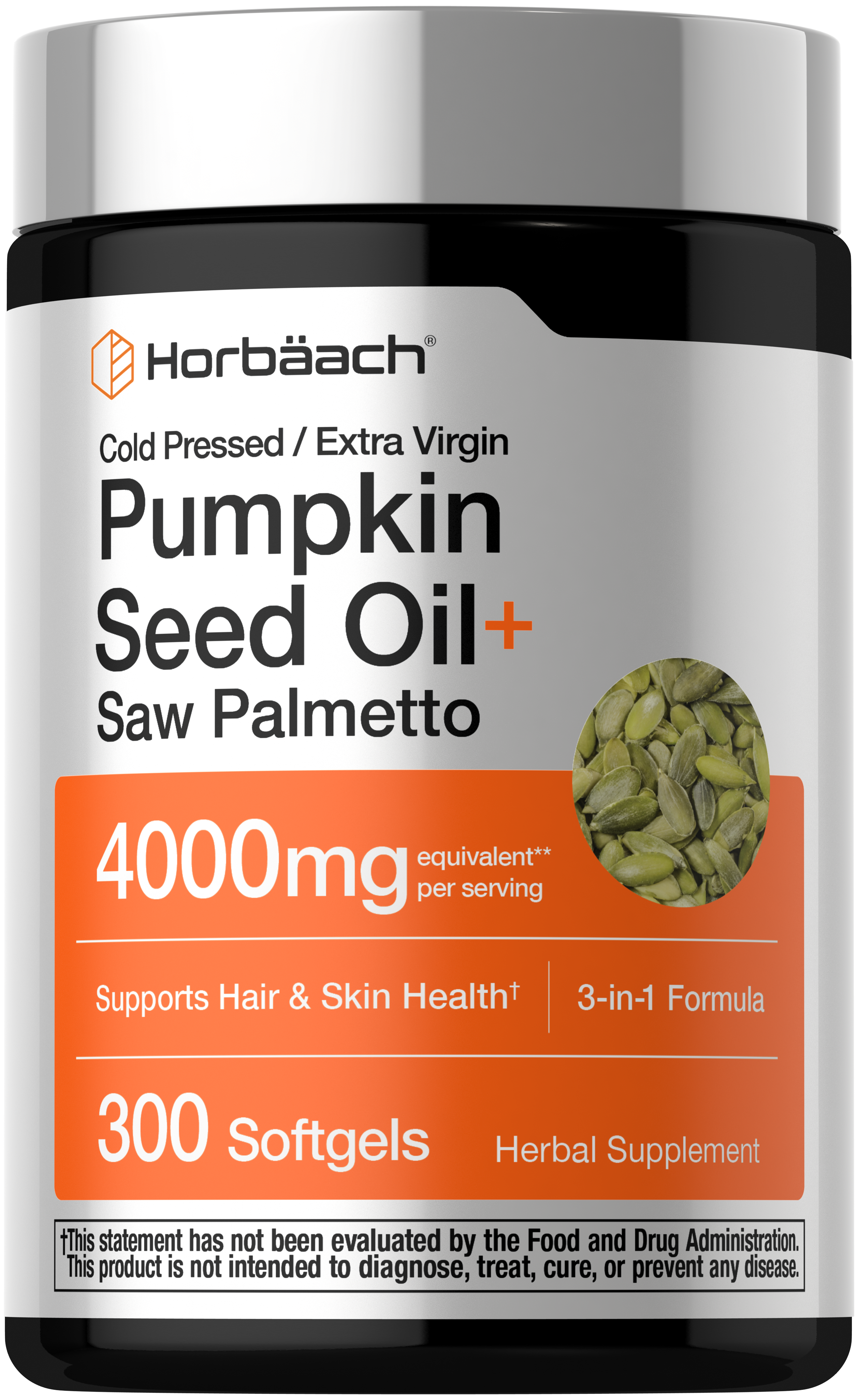 Pumpkin Seed Oil With Saw Palmetto 4000mg | 300 Softgels
