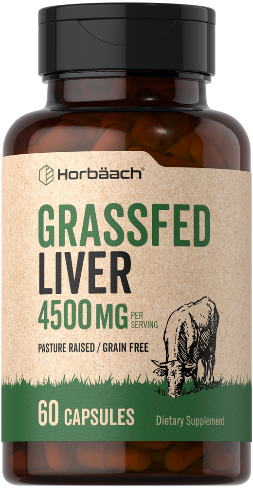 4500 mg Weidegezüchtetes Rinderleber | 60 Kapseln