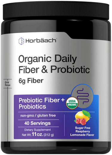 View 1 Fiber & Probiotic Powder Supplement | Raspberry Lemonade Flavor