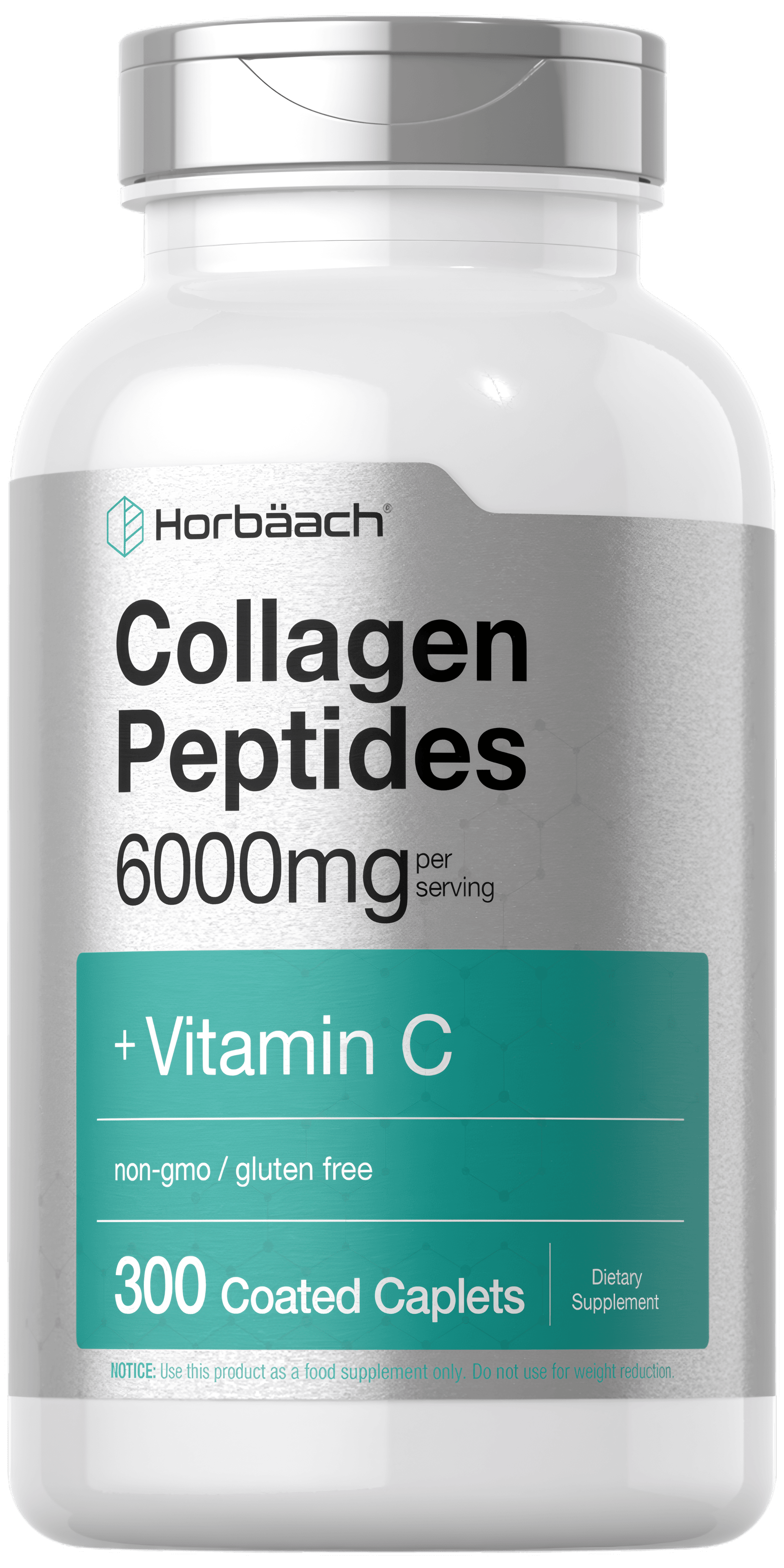 Collagen with Vitamin C 6000mg per serving | 300 Caplets