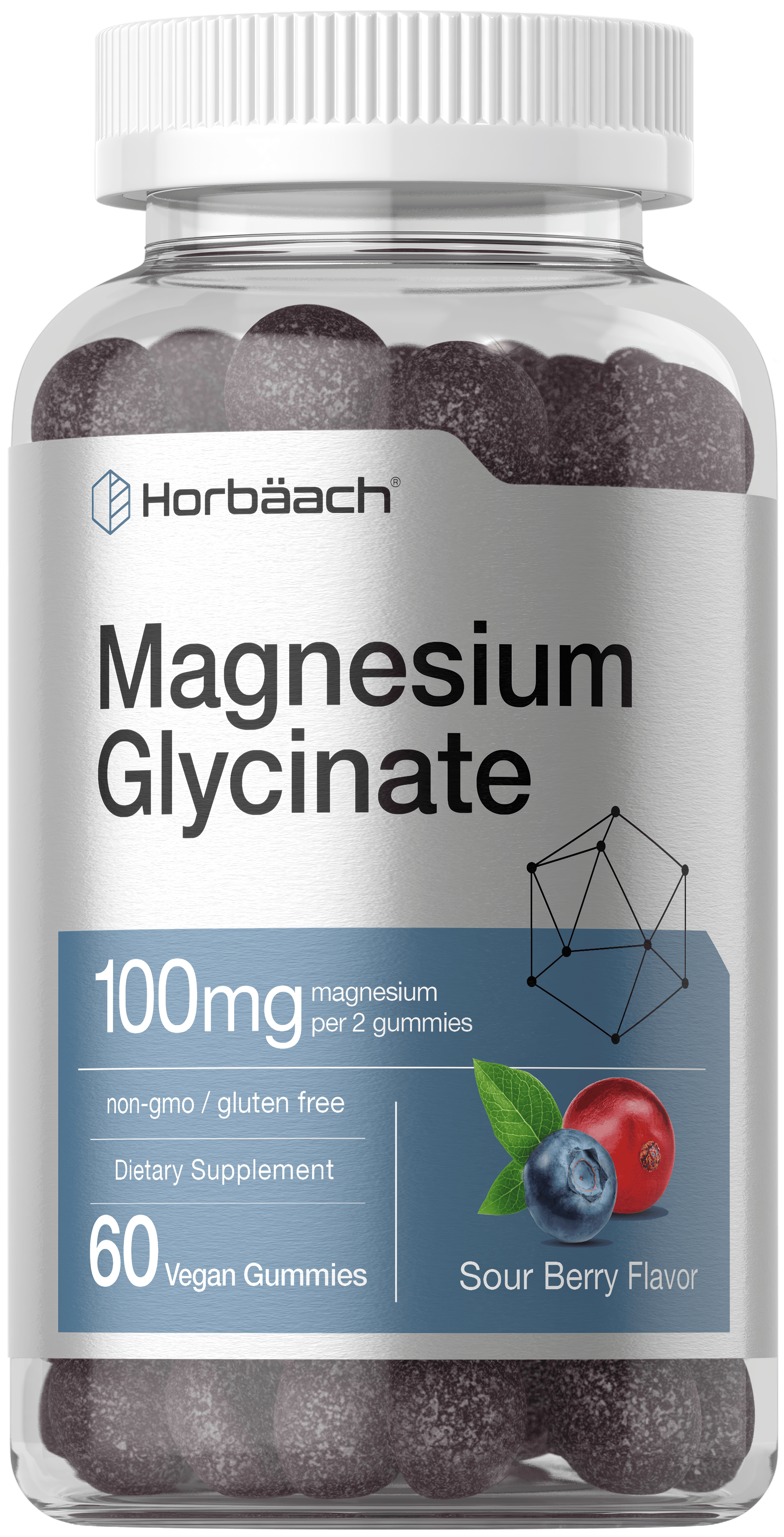 Magnesium Glycinate 100mg | Sour Berry Flavor