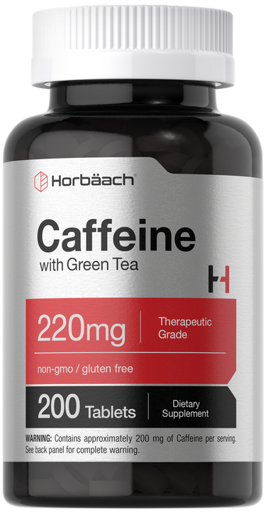 Caffeine Pills 200mg | with Green Tea | 200 Tablets