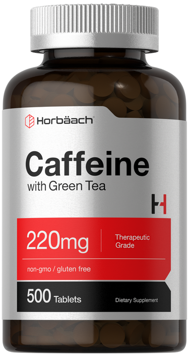 Caffeine Pills 200mg With Green Tea | 500 Tablets