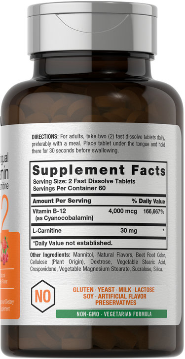 Vitamin B-12 4000mcg | 120 Tablets