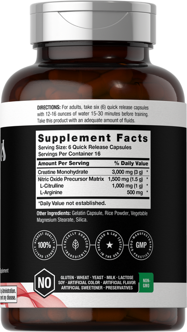 Nitric Oxide with Creatine | 100 Capsules