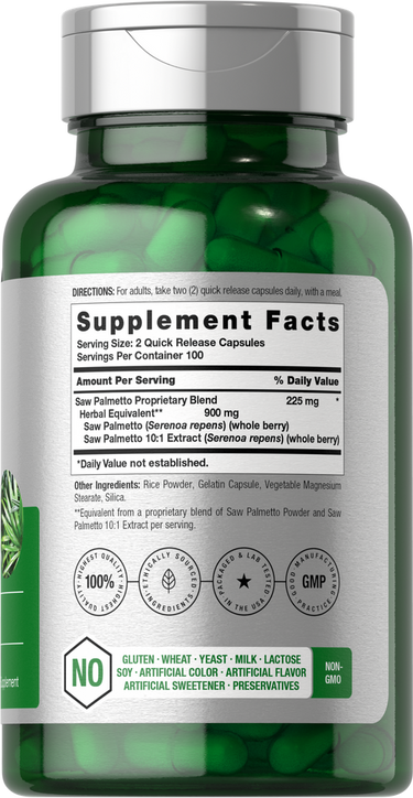 Saw Palmetto Extract 900mg | 200 Capsules