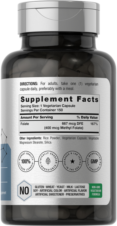 Methyl Folate 400mcg | 150 Capsules