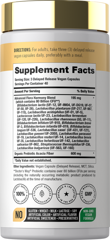 View 2 Probiotic for Women and Men | 80 Billion CFU | 120 Capsules
