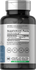 Supplement bottle with label showing 'Supplement Facts' and various certification logos on a white background.