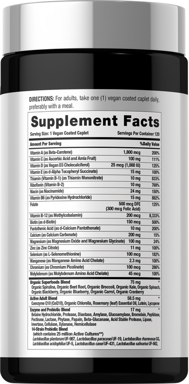 View 2 Multivitamin for Men and Women Over 50 | 120 Vegan Caplets