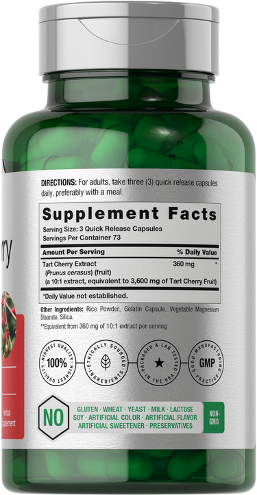 Tart Cherry Extract 3600mg | 220 Capsules