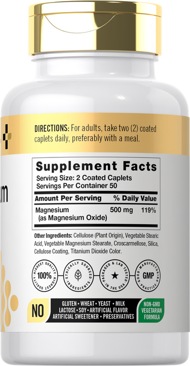 Magnesium 500mg | 100 Caplets