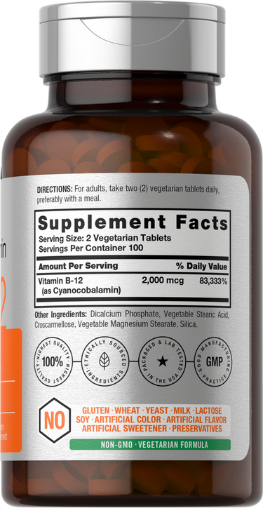 Vitamin B-12 2000mcg | 200 Tablets