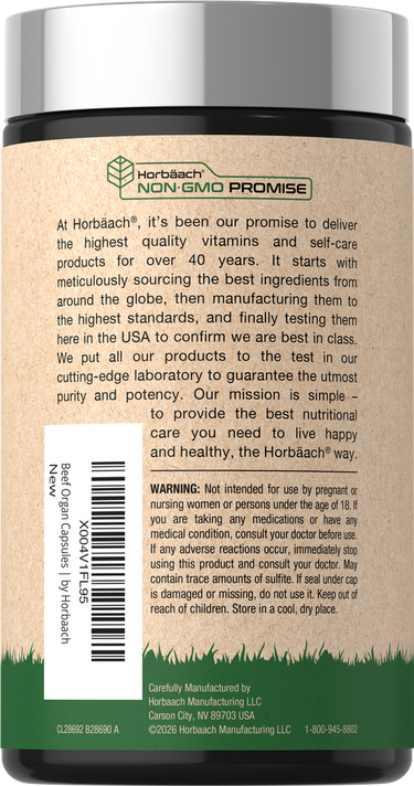 View 3 Beef Organ Supplement for Women | 120 Capsules