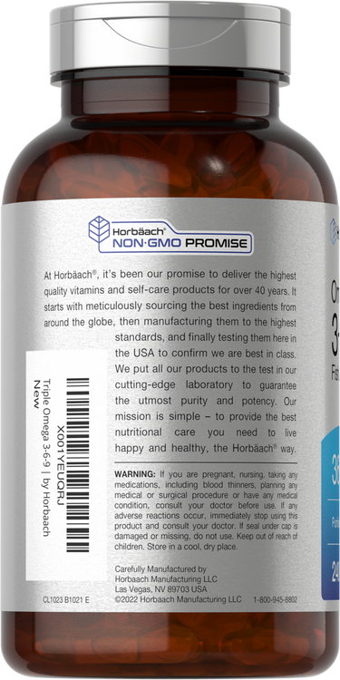 View 3 Fish Oil Omega 3-6-9 3600mg per serving | 240 Softgels