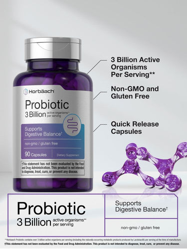 Probiotic 3 Billion CFUs | 90 Capsules