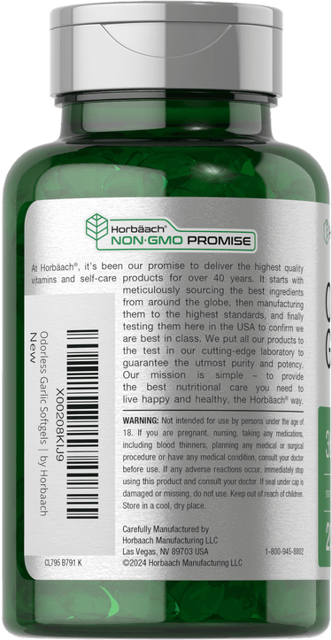 View 3 Odorless Garlic | 200 Softgels
