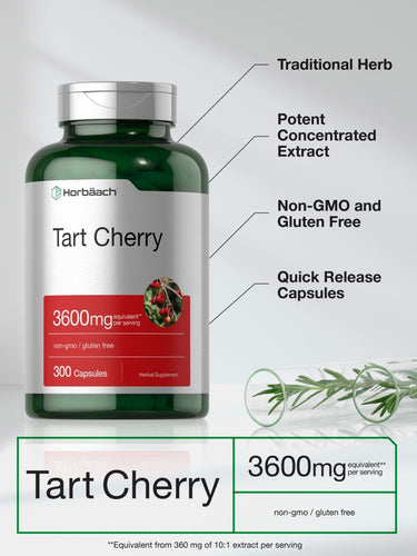 Tart Cherry Extract 3600mg | 300 Capsules