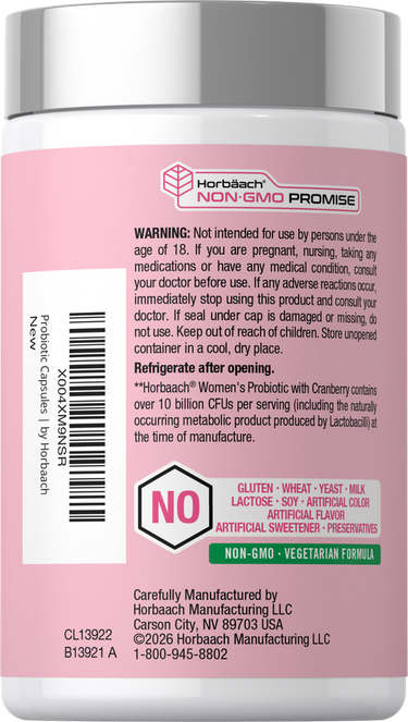 View 3 Women's Probiotic with Cranberry | 10 Billion CFU