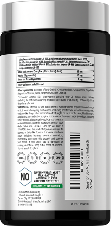 View 3 Multivitamin for Men and Women Over 50 | 120 Vegan Caplets