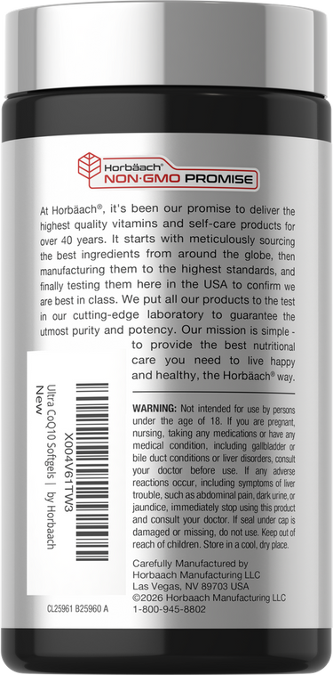 View 3 Image of CL Ultra CoQ10 + Turmeric 60 softgels on a hand scale, showcasing the compact and convenient packaging.