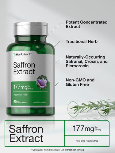 Saffron Extract 177mg | 60 Capsules